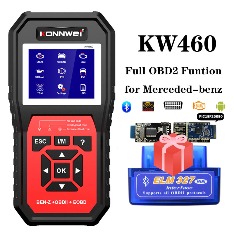 Obd2 Scanner Abs Srs Airbag Reset - KONNWEI OBD2 Scanner KW460 For Mercedes