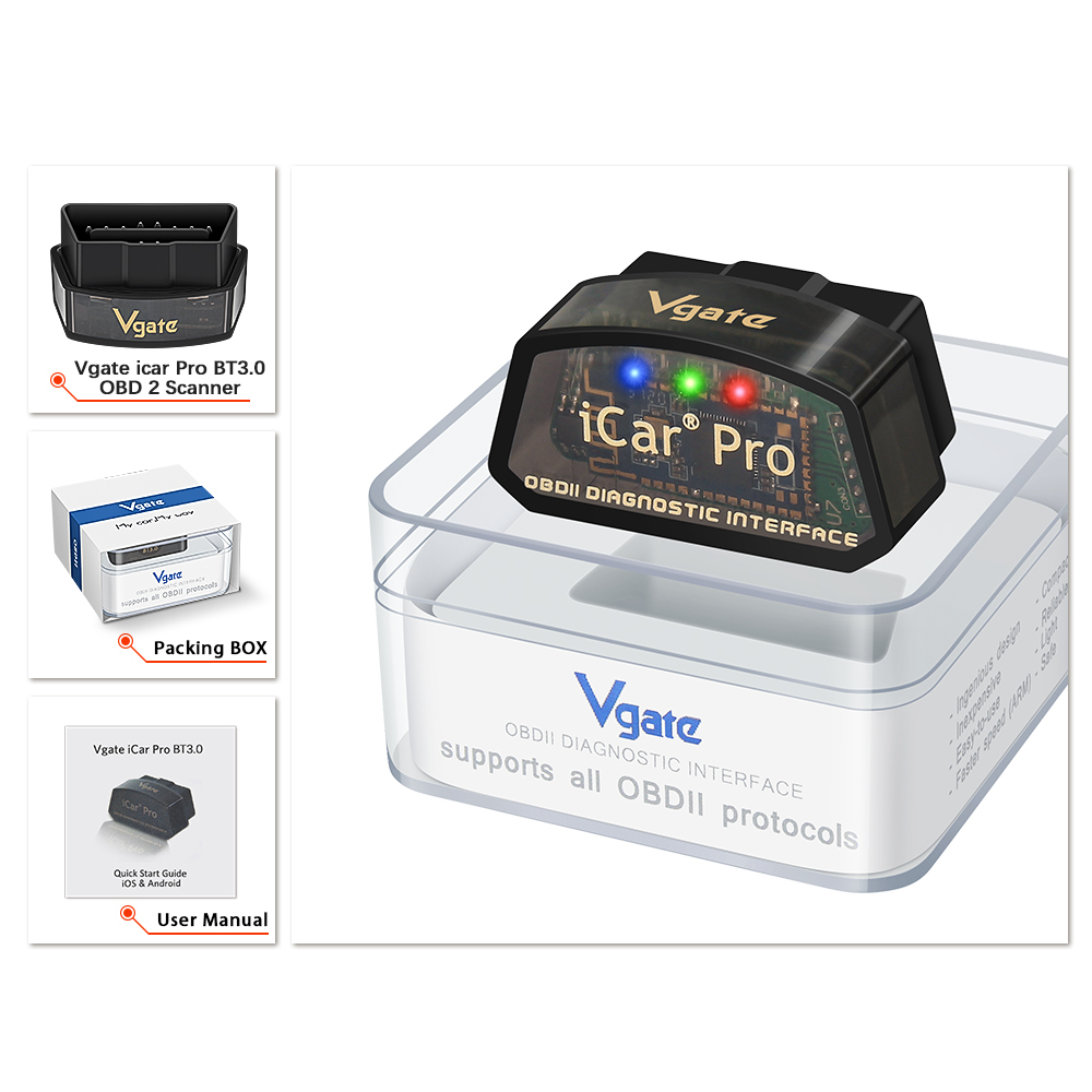 Car Diagnostic Tool Full System - Vgate iCar Pro ELM327 V2.3 Bluetooth