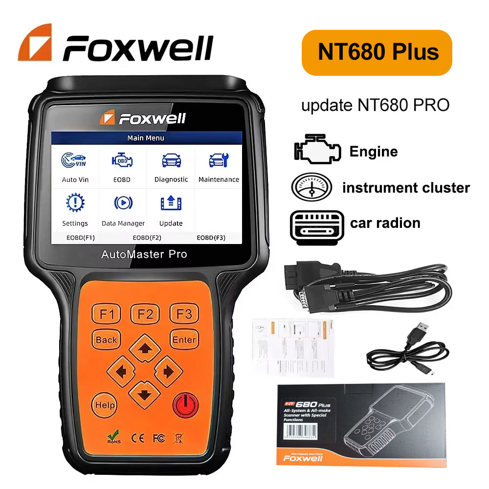 Obd2 Scanner Mileage Correction - Foxwell NT680 Plus OBD2 Scanner Full