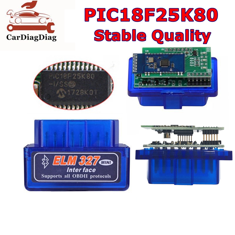 Obd2 Scanner Bluetooth Android - ELM327 V1.5 PIC18F25K80 Chip 2Layer PCB