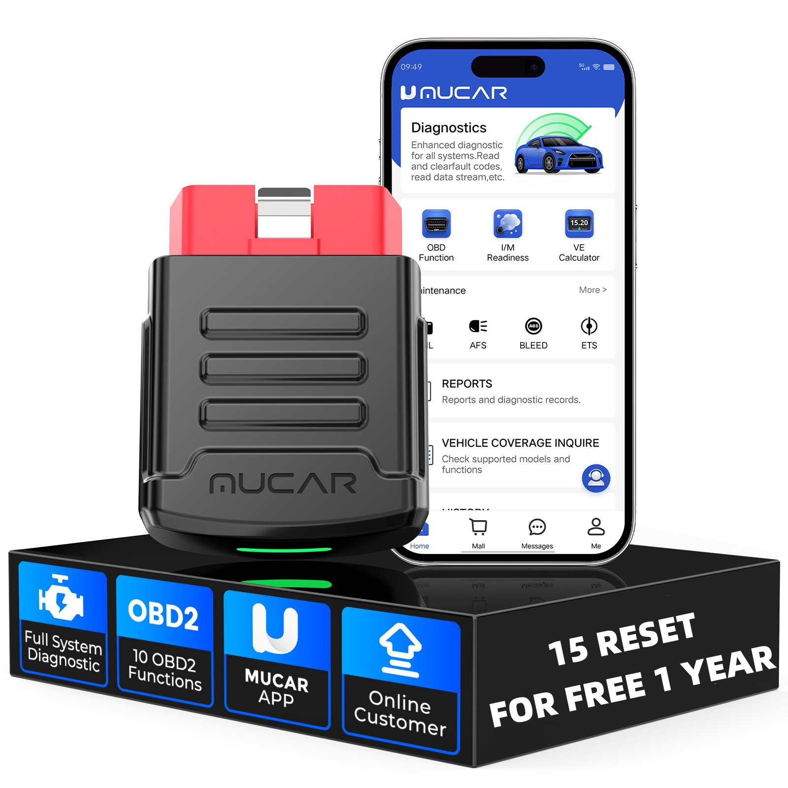 Obd2 Scanner Bluetooth Android - MUCAR BT200 PRO OBD2 Scanner Full