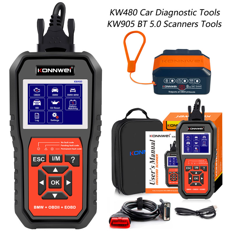 Obd2 Scanner Abs Srs Airbag Reset - KONNWEI KW480 Obd2 Scanner ForBMW Car