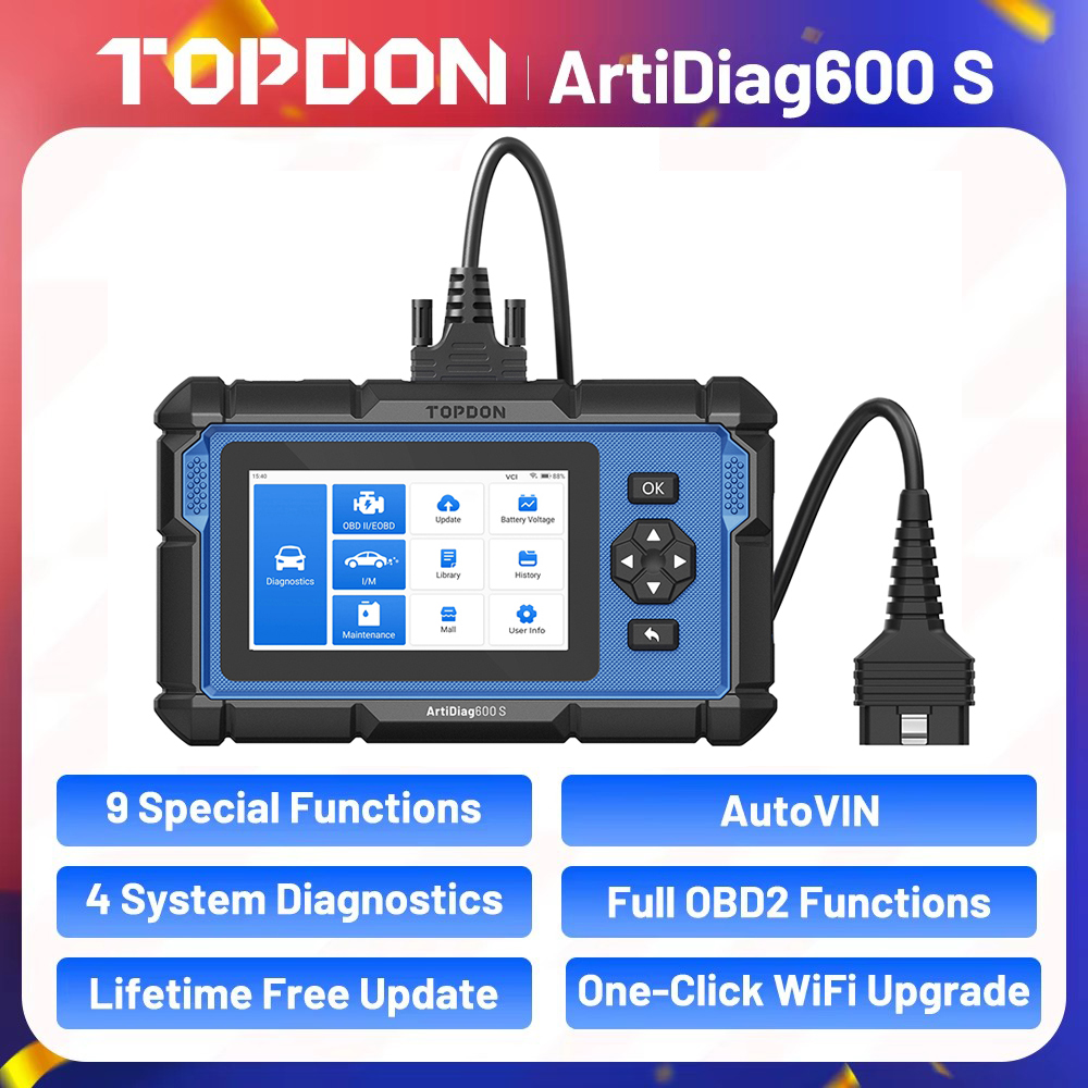 Obd2 Scanner Mileage Correction - TOPDON ArtiDiag600S OBD2 Scanner Professional Car