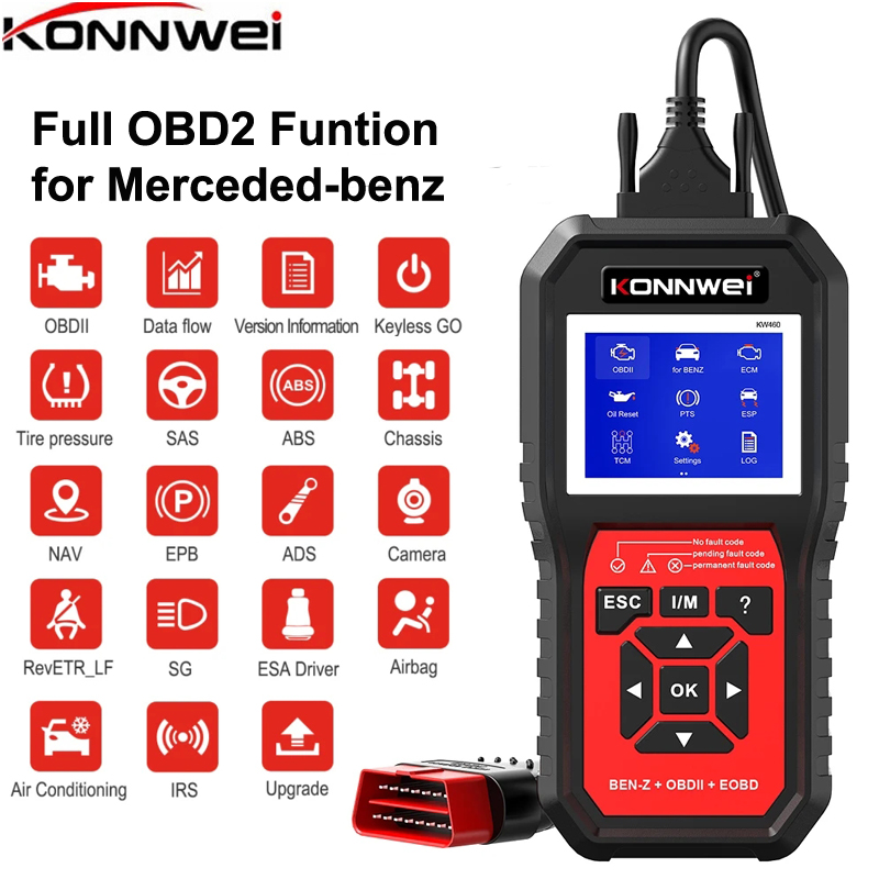 Obd2 Scanner Abs Srs Airbag Reset - OBD2 Scanner Diagnostic Tool for Mercedes-Benz