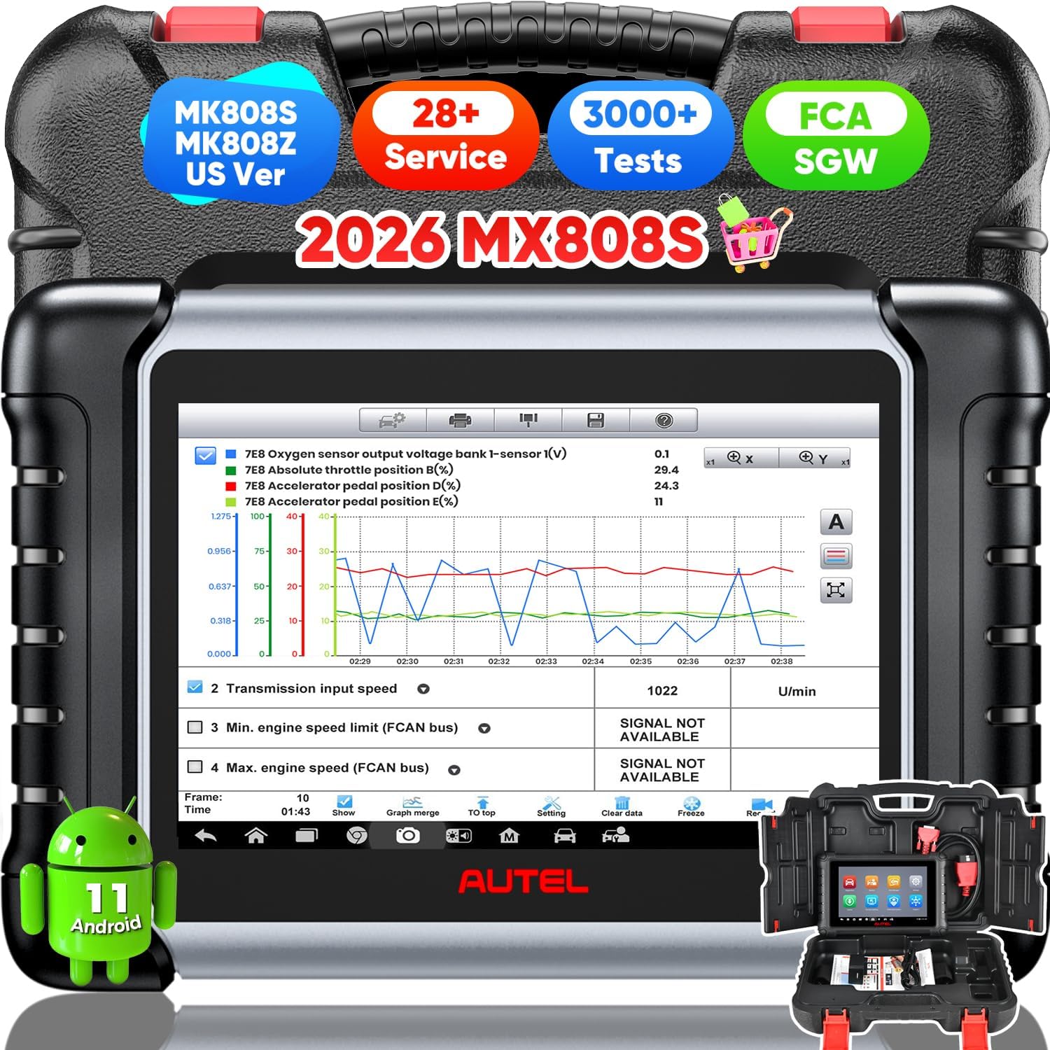 Autel Maxicom Mk808 - Autel Scanner MaxiCheck MX808S US Ver