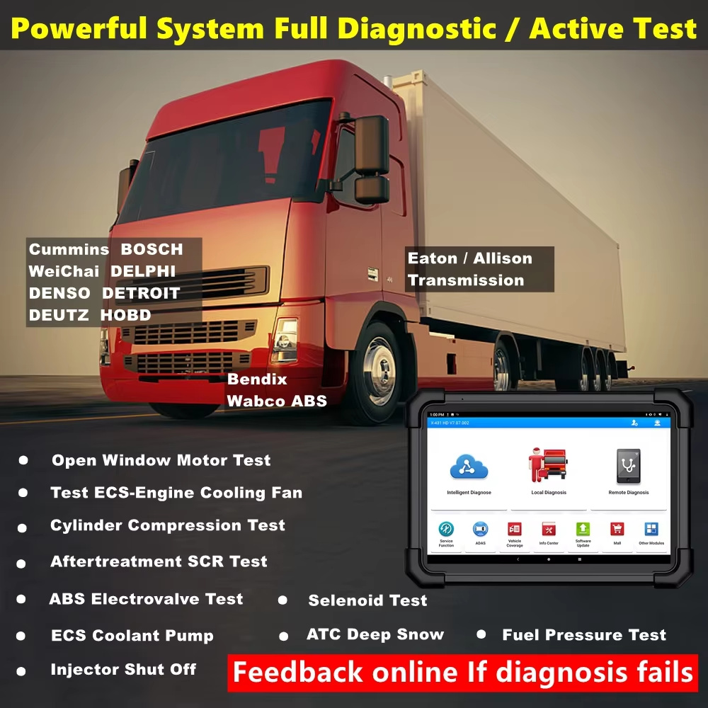 LAUNCH X431 V+ SmartLink HD He - огляд і ціна Obd2 Scanner Heavy Duty Truck