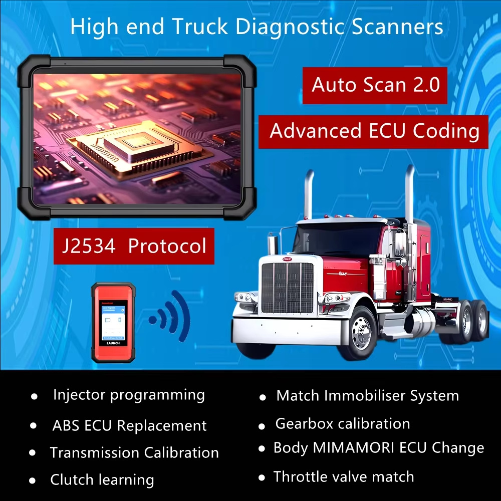 LAUNCH X431 V+ SmartLink HD He - огляд і ціна Obd2 Scanner Heavy Duty Truck