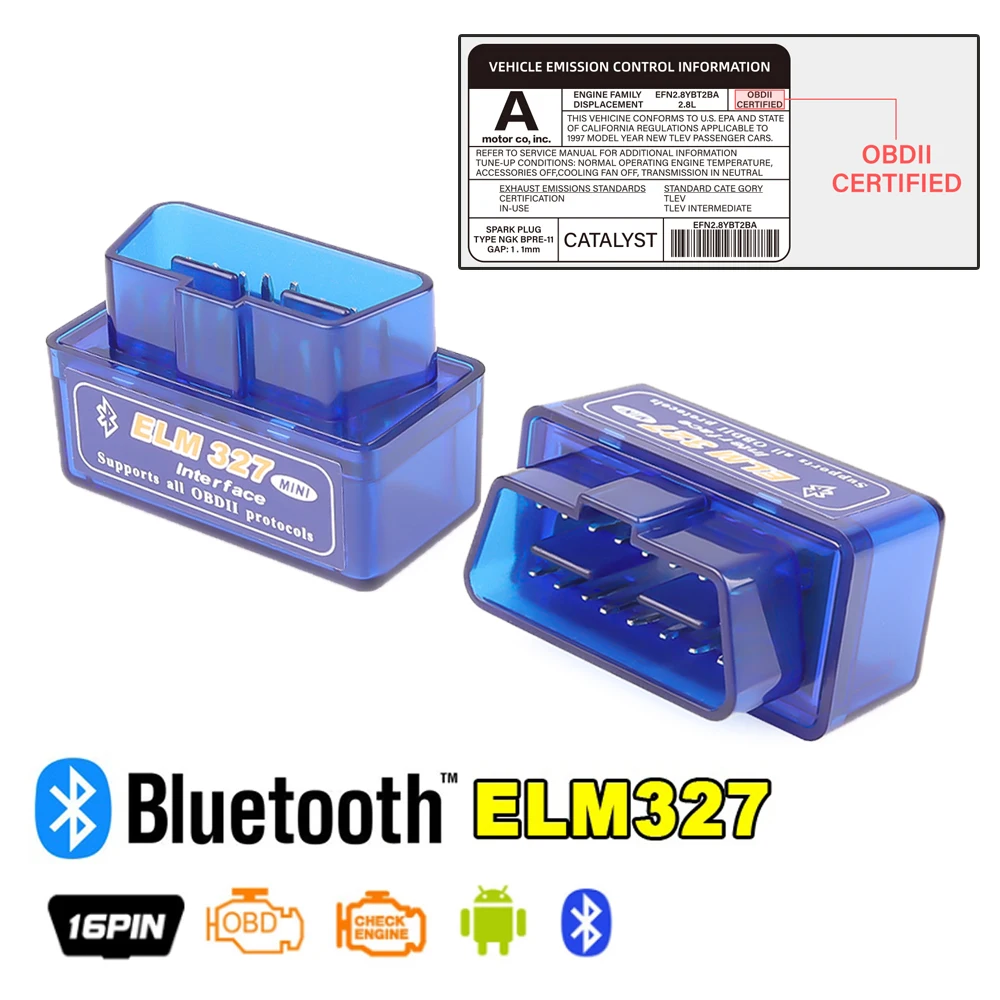 Mini Bluetooth ELM327 V2.1 V1. - огляд і ціна Obd2 Scanner Bluetooth Android