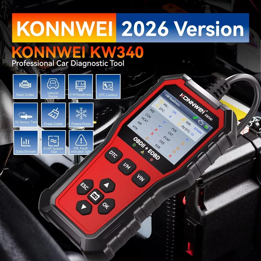 KONNWEI KW340 Car CAN OBD2 EOB - огляд і ціна Car Diagnostic Tool Full System