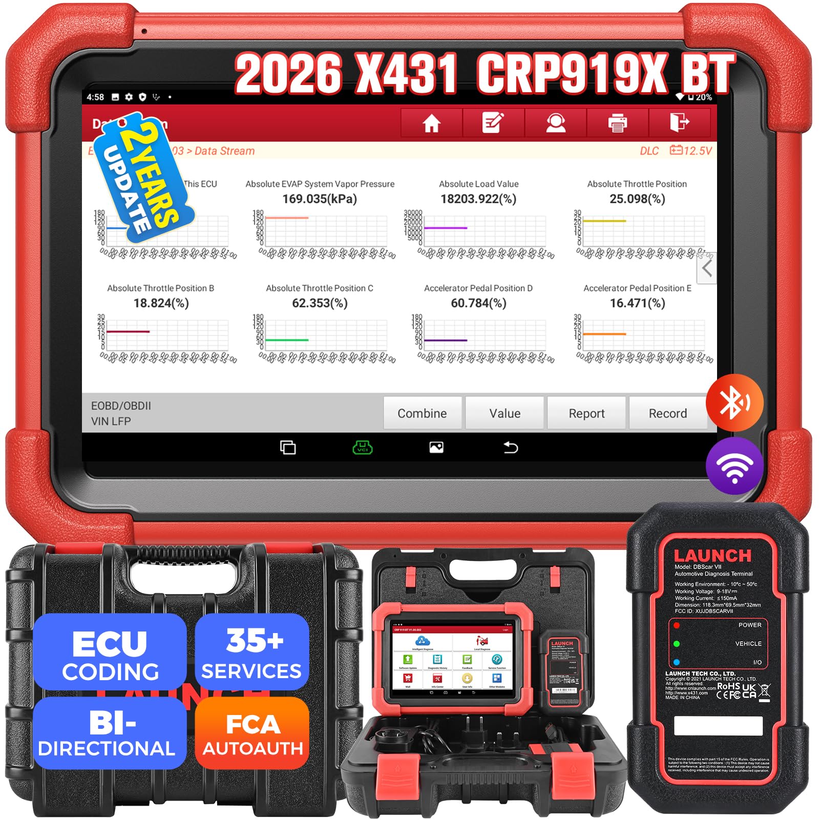 LAUNCH X431 CRP919XBT OBD2 Sca - огляд і ціна Obd2 Scanner Bidirectional Launch X431