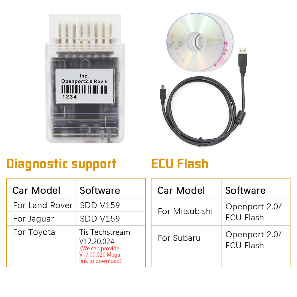 Openport 2.0 J2534 PassThru Fu - огляд і ціна Car Diagnostic Tool Full System