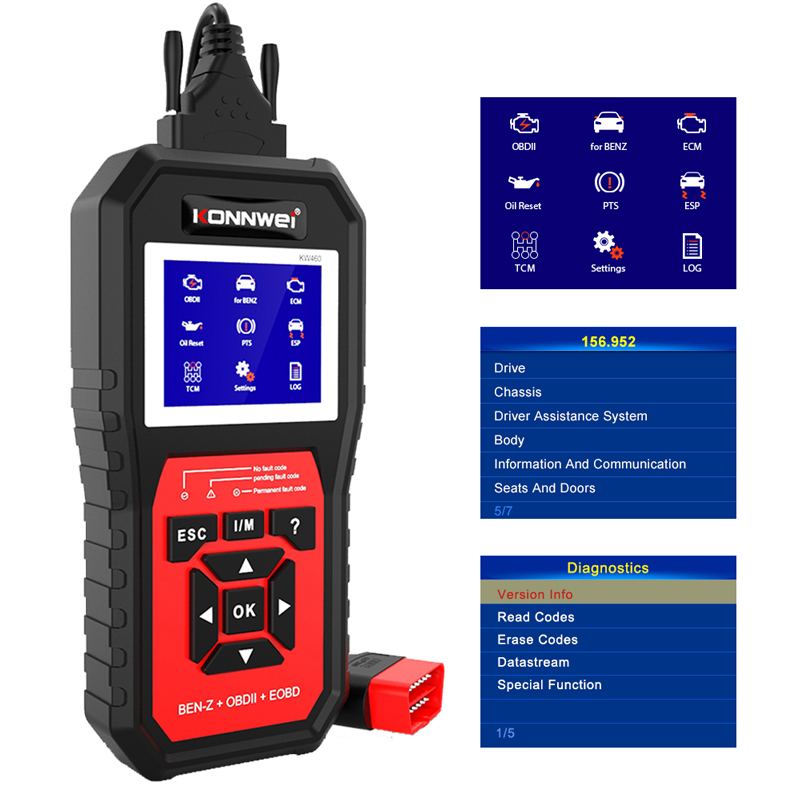 KONNWEI OBD2 Scanner KW460 For - огляд і ціна Obd2 Scanner Abs Srs Airbag Reset