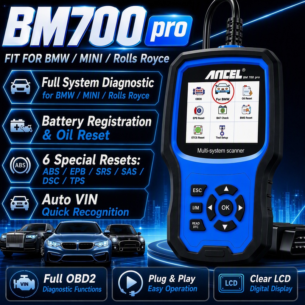 ANCEL BM700 Pro OBD2 Scanner f - огляд і ціна Obd2 Scanner Mileage Correction