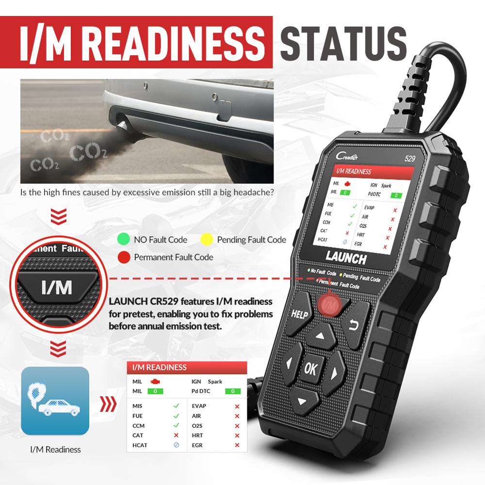 LAUNCH Creader 529 CR529 OBD2  - огляд і ціна Car Diagnostic Tool Full System