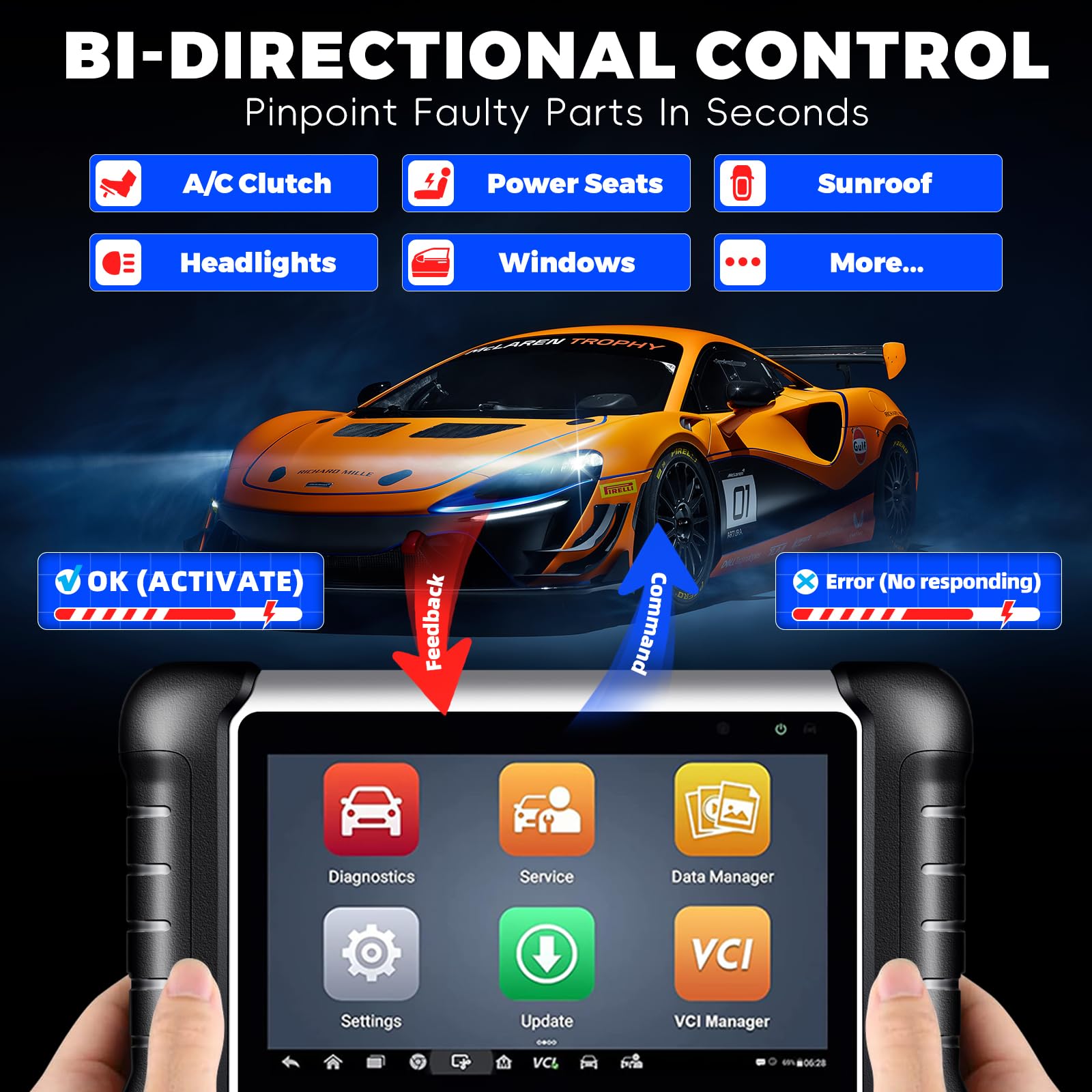 Autel Scanner MaxiCOM MK808Z O - огляд і ціна Autel Maxicom Mk808