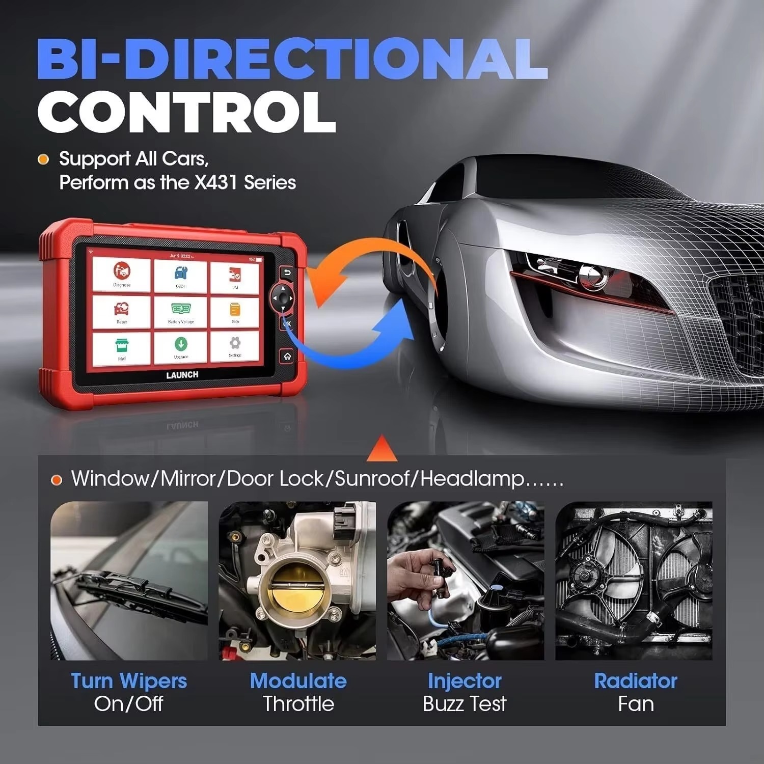 LAUNCH X431 CRP919X BT OBD2 Sc - огляд і ціна Obd2 Scanner Bidirectional Launch X431