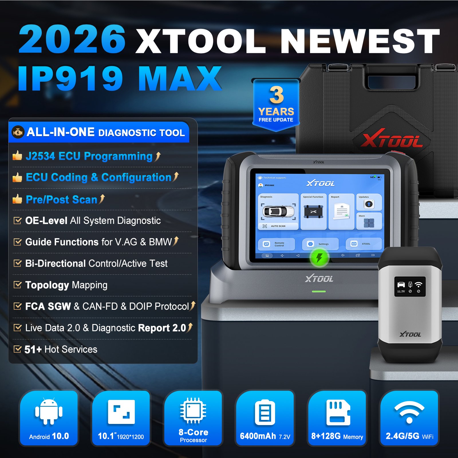 EU Warehouse XTOOL IP919MAX J2 - огляд і ціна Car Diagnostic Tool Full System