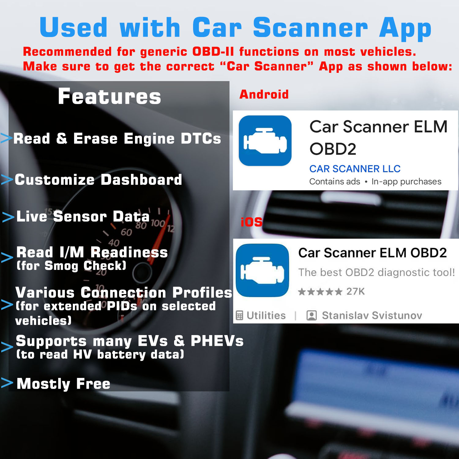 Veepeak OBDCheck BLE OBD2 Blue - огляд і ціна Car Diagnostic Tool Full System