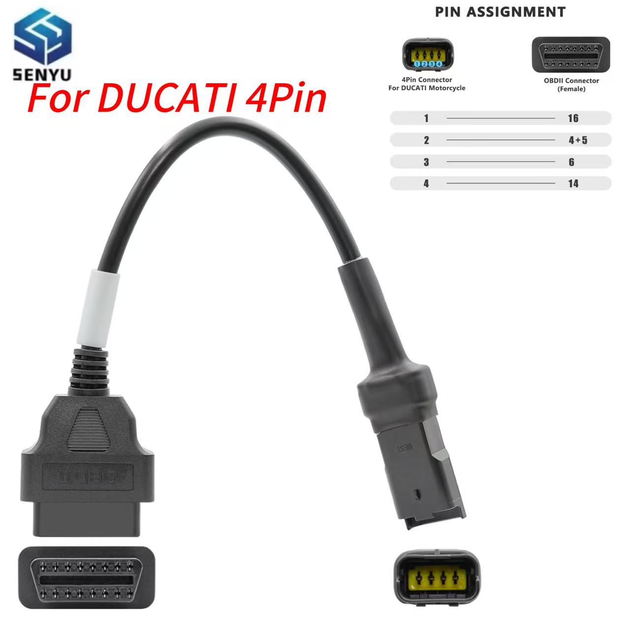 For DUCATI 4Pin Plug OBD 2 Ext - огляд і ціна Car Diagnostic Tool Full System