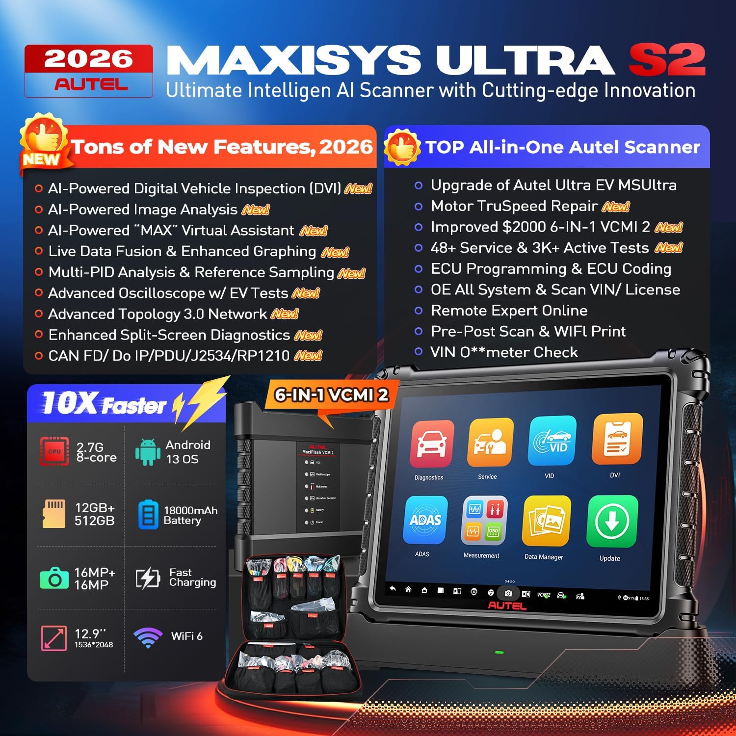 Autel MaxiSys Ultra S2 Car Dia - огляд і ціна Autel Maxisys Ultra