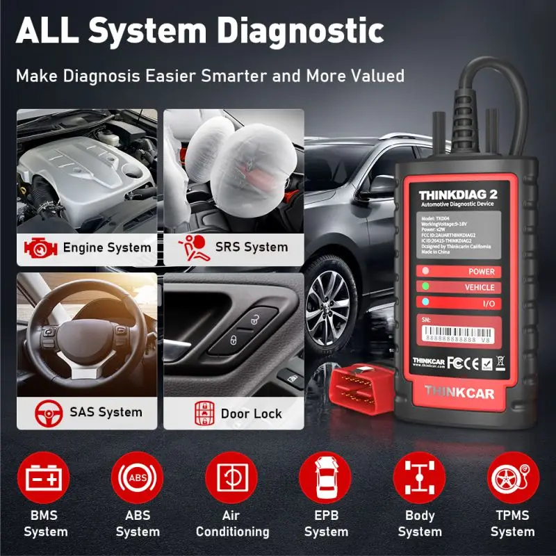 THINKCAR THINKDIAG2 Car OBD2 S - огляд і ціна Thinkcar Thinkdiag 2