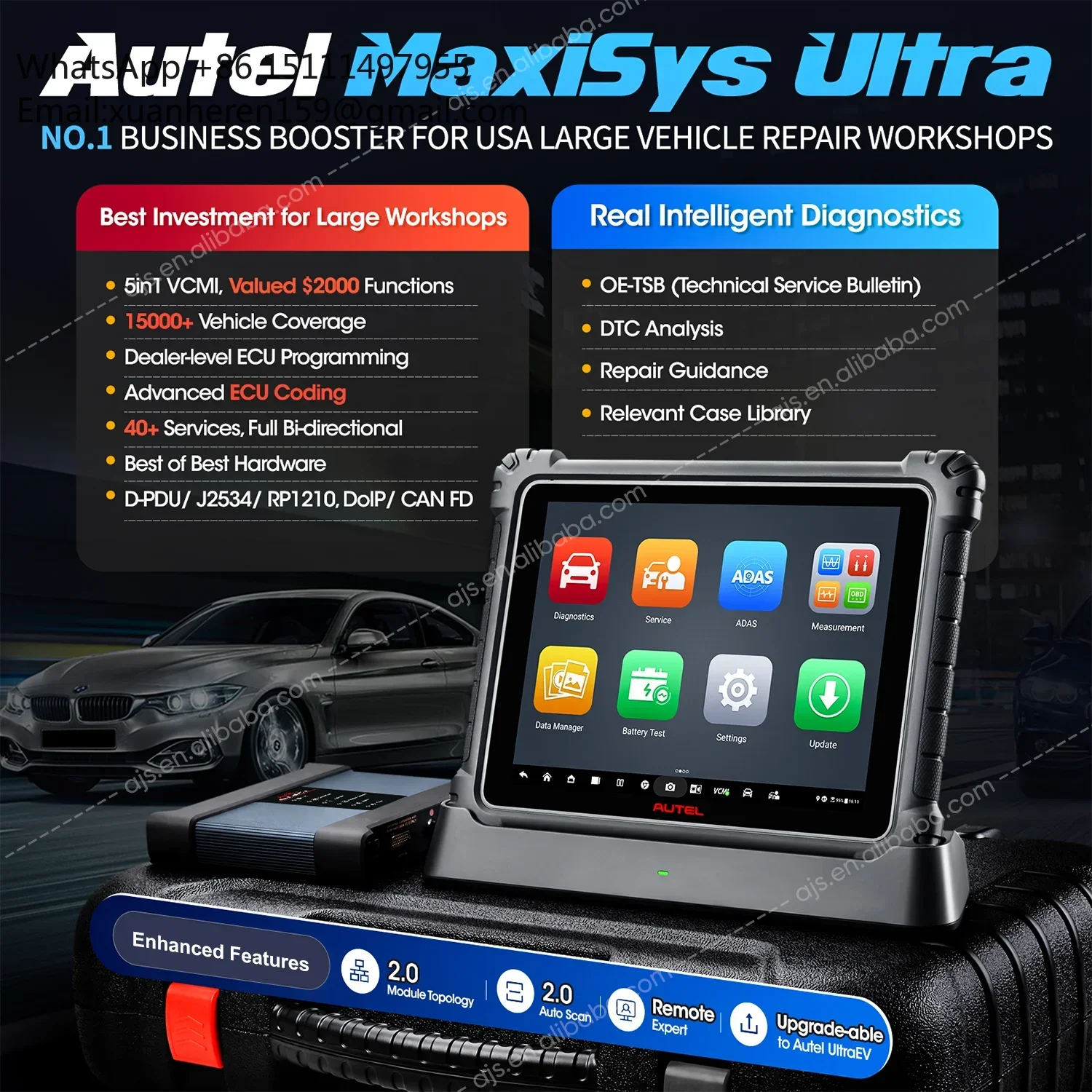 Autel Maxisys Ultra OB2 OBD2 4 - огляд і ціна Autel Maxisys Ultra