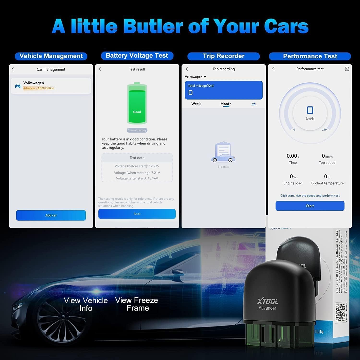 XTOOL AD20PRO OBD2 Scanner Che - огляд і ціна Obd2 Scanner Bluetooth Android