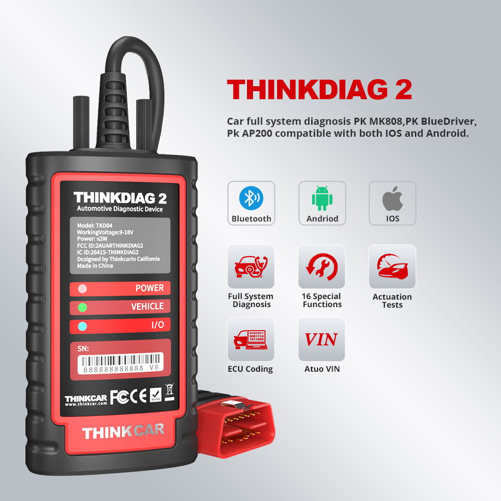 THINKCAR Thinkdiag 2 OBD2 Scan - огляд і ціна Thinkcar Thinkdiag 2