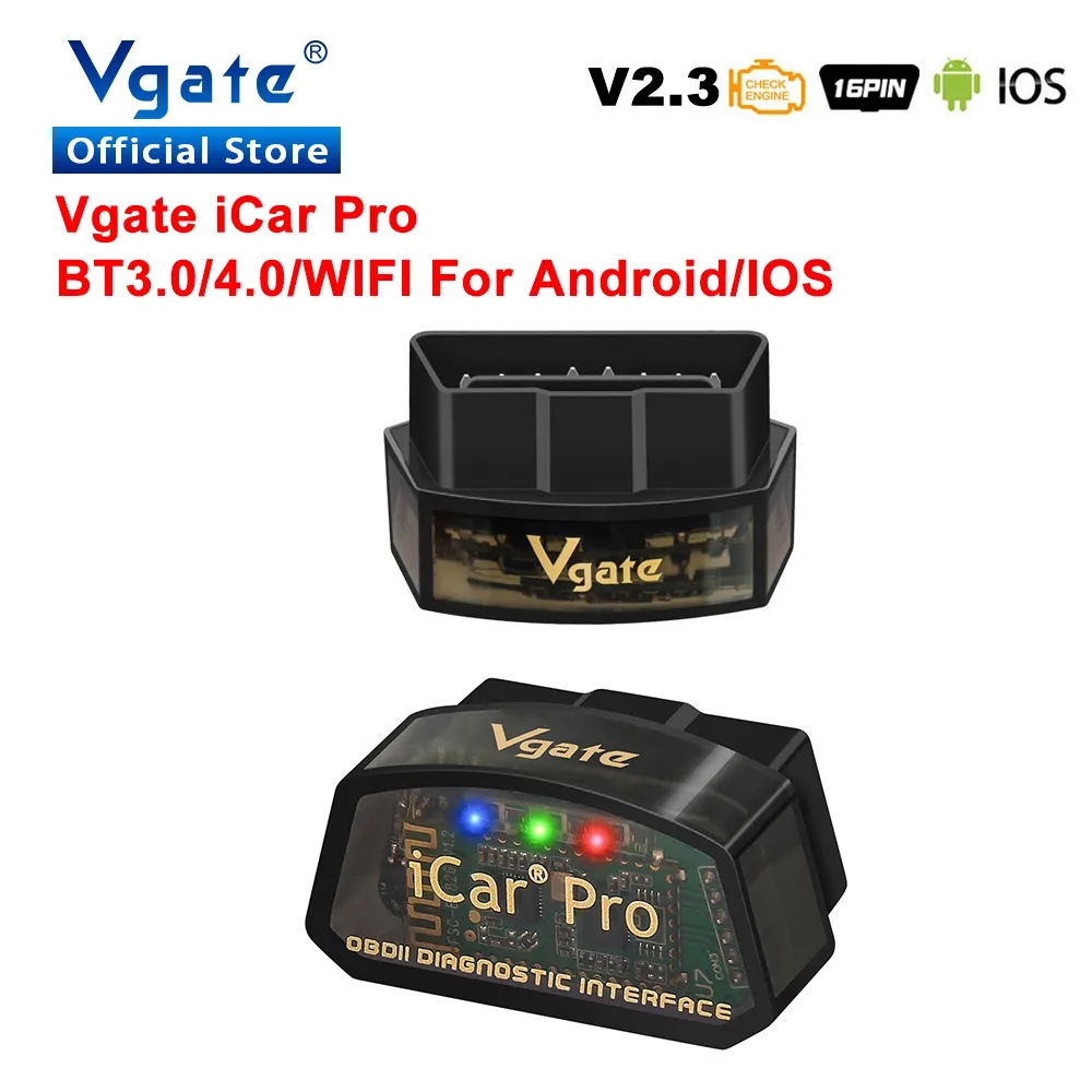 Vgate ICar Pro ELM327 V2.3 Blu - огляд і ціна Obd2 Scanner Bluetooth Android