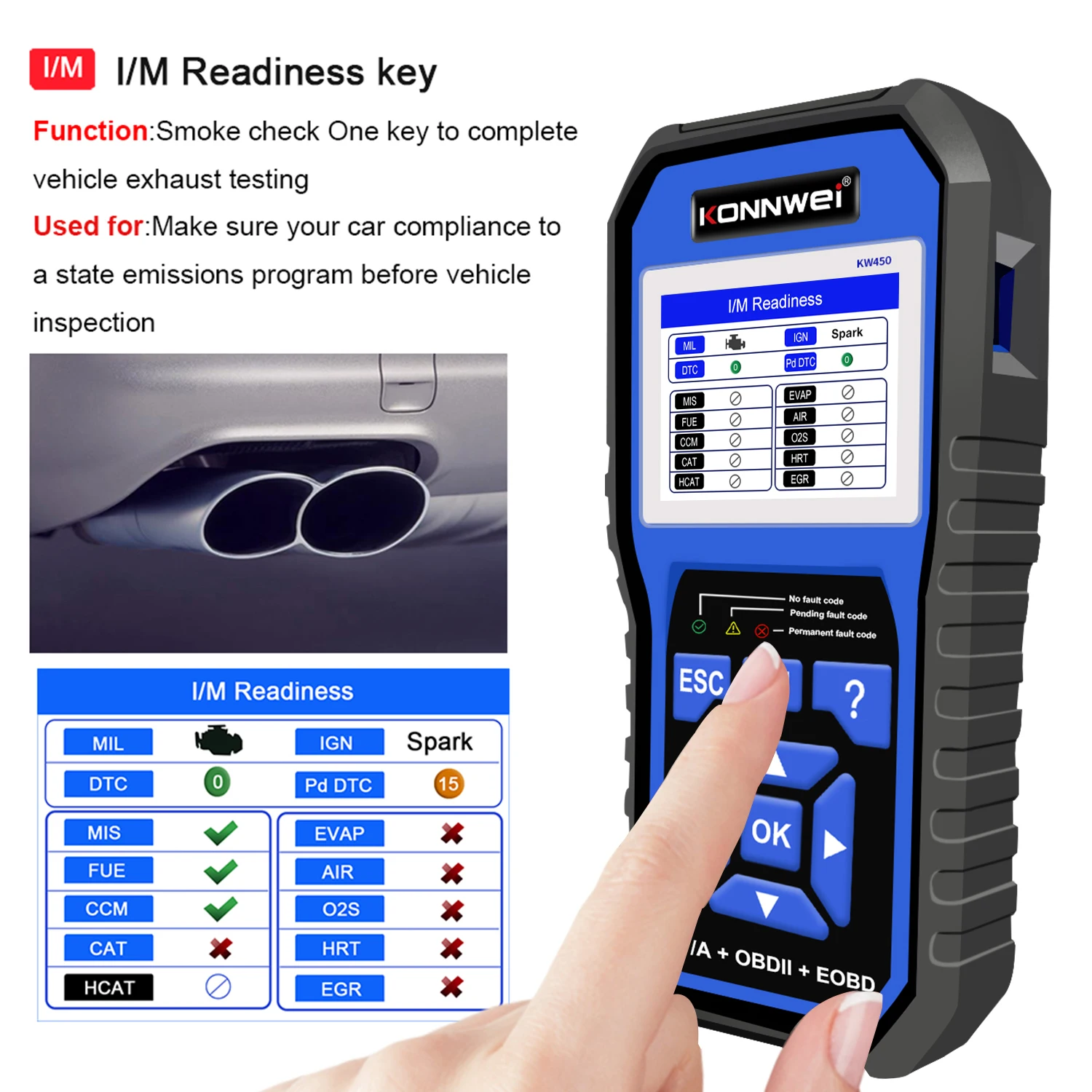 KOWWEI STABLE KW450 VAG OBD2 S - огляд і ціна Obd2 Scanner Abs Srs Airbag Reset