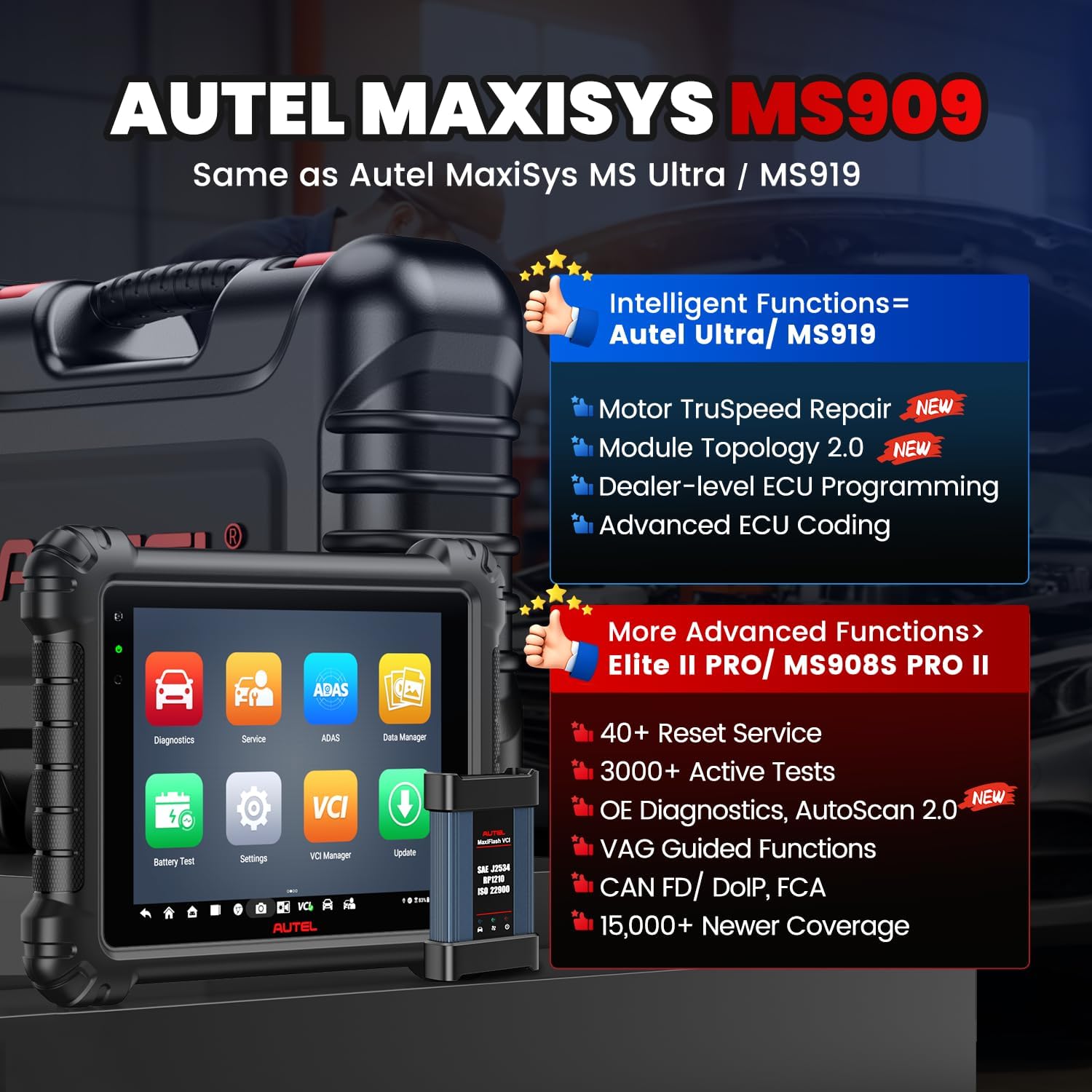 Autel MaxiSYS MS909 Dignostic  - огляд і ціна Autel Maxisys Ultra